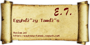 Egyházy Tamás névjegykártya